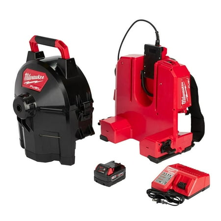 Milwaukee M18 FUEL 18-Volt Lithium-Ion Brushless Cordless Drain Cleaning Switch Pack Sectional Drum System Kit w/(1) 5.0Ah Battery