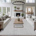 thumbnail image 4 of Silver Gray Solid Washable Area Rug 6x9 Minimalist Cloth Cool Gray Linen Texture Industrial Low-Profile Area Rugs Non Slip Backing Indoor Floor Carpet for Entrance Living Room Bedroom Home Office, 4 of 9