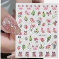 thumbnail image 2 of 8 Sheets Flowers Nail Art Stickers 3D Self-Adhesive Flowers Spring Cherry Blossom Colorful Plant Flora Nail Art Stickers Manicure DIY Nail Art Decoration for Women Girls, 2 of 5