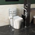 thumbnail image 2 of HOMCOM Barrières de Sécurité pour Toilettes avec Hauteur et Largeur Réglables, Rangement pour Embouts en Caoutchouc, 2 of 10