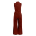 thumbnail image 4 of Women's Summer 2 Piece Outfits Neck Tank Top Cropped Wide Leg Pants Sets 2024 Fashion Tracksuit 3 Piece Women Suits Stretch Suit Women Suit Size Trouser Suit Womens Ski Overalls Womens Dress Pants, 4 of 5