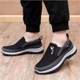 thumbnail image 4 of AUDeals Men's Orthopedic Sneakers, Mesh Platform Shoes with Fuzzy Lining and Breathable Comfort for Walking (Black, 8), 4 of 4