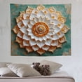 thumbnail image 2 of Printed Mandala Lotus Tapestry Wall Hanging – Boho Wall Art Decor for Bedroom, Living Room, and Apartment, 2 of 7