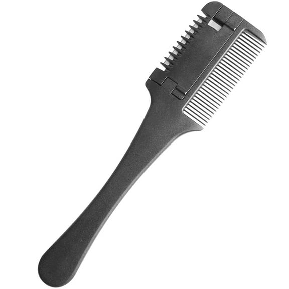 1Pcs Hair Cutting Comb Black Handle Hair Brushes With Razor Blades Trimmin Hair Salon Styling Tools
