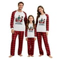 thumbnail image 4 of Mifsaly Matching Family Christmas Pajamas Set Pjs 2 Piece Cute Xmas Santa Loose Pullover Sleepwear Holidays Raglan Long Sleeve Nightwear Baggy Plaid Sleep Pants 2025 Festival Trendy Loungewear, 4 of 5