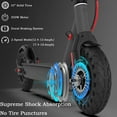 thumbnail image 4 of Adult Electric Scooter, 350W Motor 2-Model Speeds to 18 MPH, 20-23 Miles Long-Range, 10 Inch Solid Tires for Adults, Black, 4 of 8