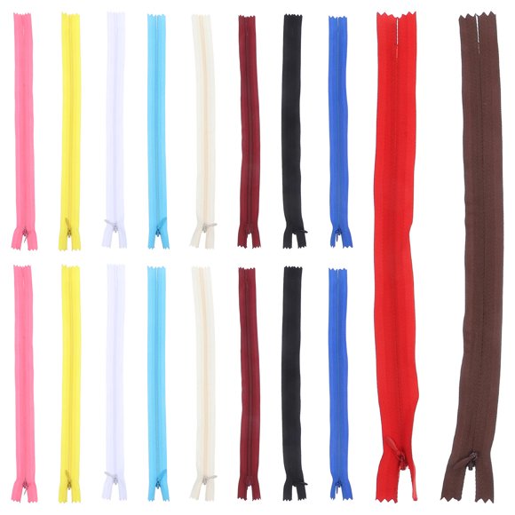 UPOUART 20pcs Zipper Closure for Sewing Assorted Color Polyester Clothing Fixing for Women