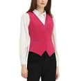 thumbnail image 4 of Unique Bargains Women's V Neck Sleeveless Retro Velvet Racerback Steampunk Vest, 4 of 6
