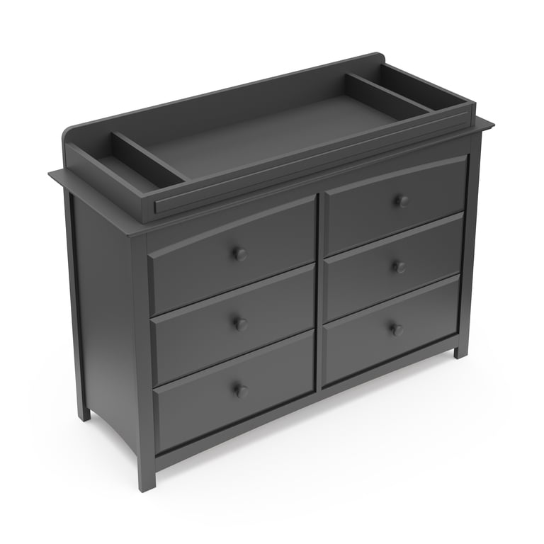 storkcraft kenton 6 drawer dresser grey Benton 6 Drawer Dresser