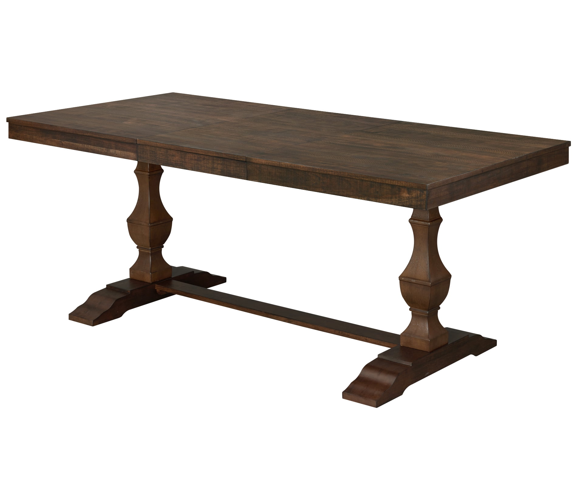 WAMPAT Modern Farmhouse Dinning Table Set for 6-8,74.8" Large Kitchen Table with 2 Solid Wood Legs and Double Pedestal Base for Dinning Room & Living Room,Espresso