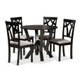 thumbnail image 2 of Baxton Studio Branca Modern and Contemporary Grey Fabric Upholstered and Dark Brown Finished Wood 5-Piece Dining Set, 2 of 7