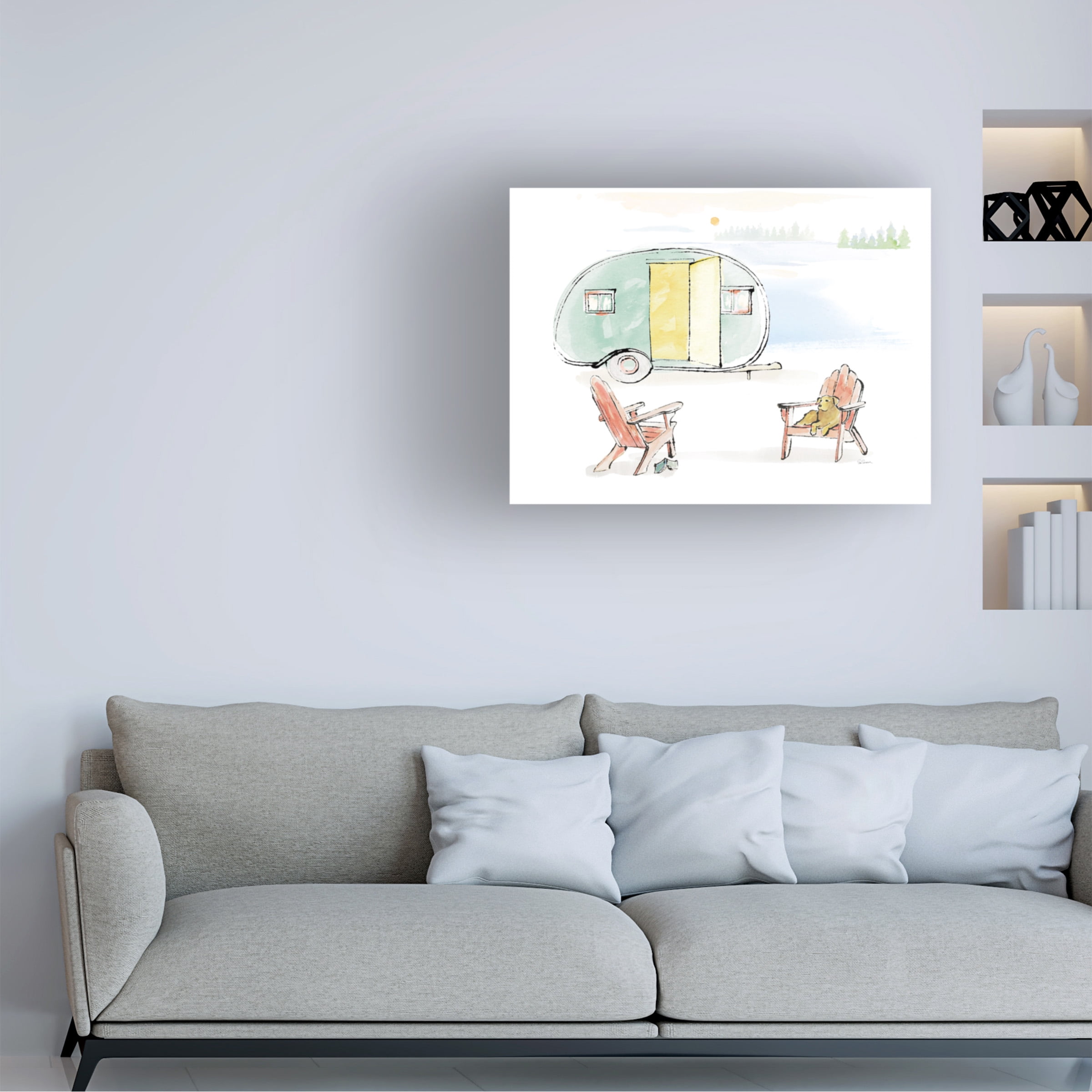 Trademark Fine Art 'Lakeside Days V' Canvas Art by Sue Schlabach