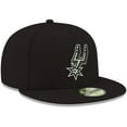 thumbnail image 3 of Men's New Era Black San Antonio Spurs Official Team Color 59FIFTY Fitted Hat, 3 of 6