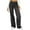 Black, variant on Tittly Palazzo Pants Lounge Pants Women Women's Autumn/Winter Cat & Monkey Loose Wide Leg Jeans Women's Solid Color Casual Denim Pants Baggy Pants Women Womens Joggers Black L