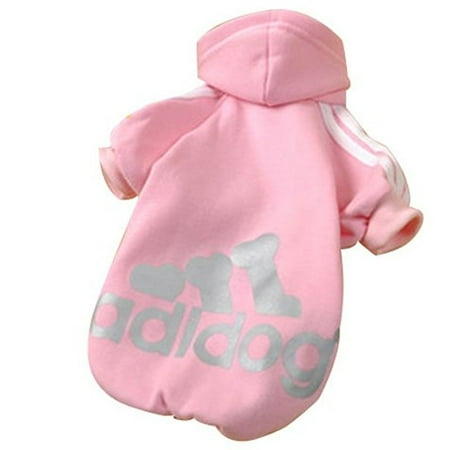 - Pet Puppy Dog Cat Coat Clothes Hoodie Sweater Costumes Pink L