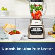 خلاط Oster One Touch مع برامج السيارات و 6 -Cup Glass Jar ، نيكل مصقول
