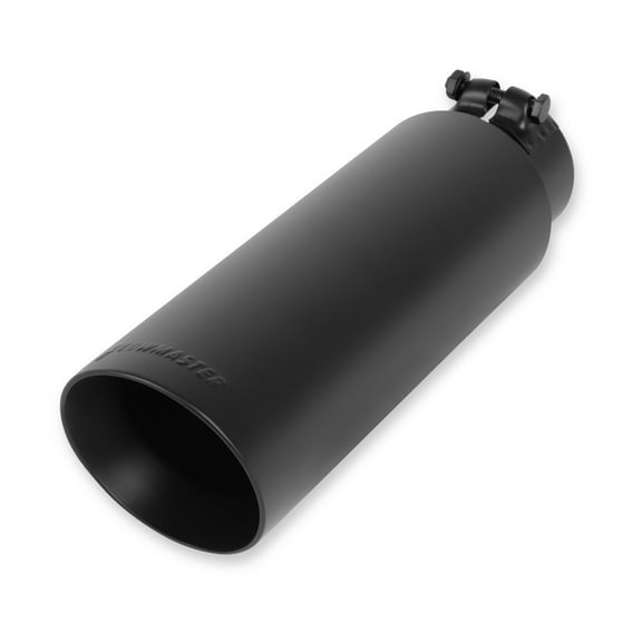 Flowmaster 15398B Exhaust Tip - 3.00 in. Black Angle Cut - Clamp On