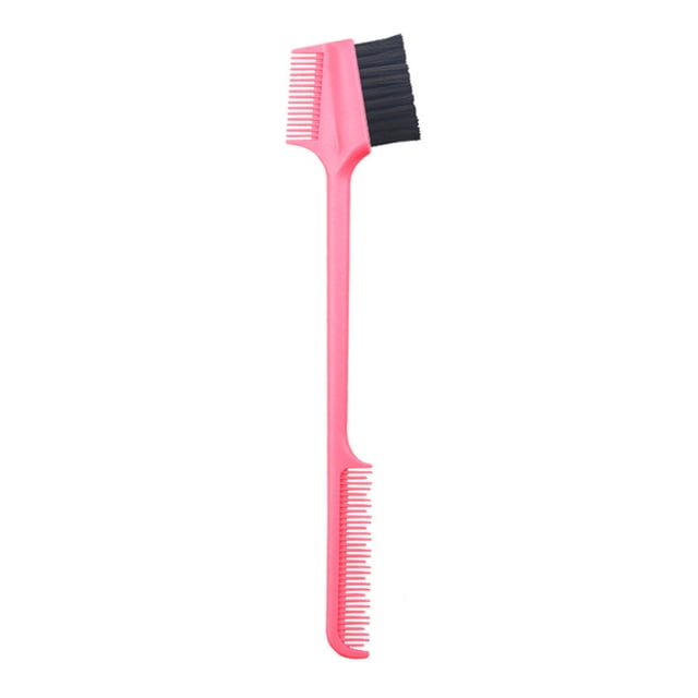 Graflsoa Brosse à Sourcils Contour 3D pour Modelage Précis de la Ligne de Cheveux et des Sourcils, Manche en Résine Rose avec Poils en Nylon, Design Compact pour Application de Maquillage