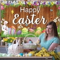 thumbnail image 4 of 2D FLAT 1pc Party Photo Booth Props Large Happy Easter Backdrop, 110x180cm/43.31x70.87 Inch Durable Polyester Fabric Happy Easter Banner Happy Easter Decorations Indoor Outdoor Wall Background, 4 of 5