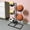 Black #4, variant on LiUMX 2-Tier Basketball Storage Rack - Heavy Duty Iron Ball Organizer for Basketball, Soccer & Sports Balls - No-Drill Wall Mount Space Saver - Rustproof Black Finish - Indoor/Outdoor Use