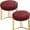 Wine Red, variant on NOGIS Round Bar Stool Covers 2 Pack, Round Chair Covers with Elastic Bands Dia.12-14", Round Seat Cushions for Chairs Stool Slipcovers -Wine Red