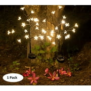 EpicGadget Solar Flower Fairy Light, Warm White Stainless Steel Solar Path Lights for Outdoor Landscape Lighting, Patio, Yard, Walkway, Driveway, Garden (Warm White) (1 Piece)