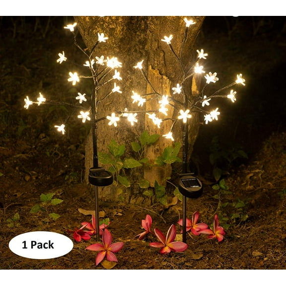EpicGadget Solar Flower Fairy Light, Warm White Solar Path Lights for Outdoor Landscape Lighting, Patio, Yard, Walkway, Driveway, Garden (Warm White) (1 Piece)