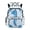 Blue Dinosaur Silhouette Pattern, variant on Neon Lightning Bolt Pattern School Bag with Multi-Pocket, Water Resistant Soft Padded 17 Inch School Bookbag for Daily Travel Elementary School