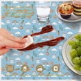 thumbnail image 6 of Easter and Rainbows Blue Pattern Round Tablecloth 60", Wrinkle-Resistant Wipeable Cover for Kitchen, Dining, Picnic & Patio, 6 of 6