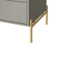thumbnail image 5 of Manhattan Comfort Jasper Engineered Wood Nightstand in Gray Gloss/Gold, 5 of 8