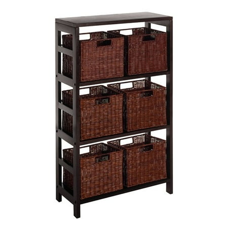 Winsome Wood 92610 Leo Decorative Storage Cabinet With Baskets