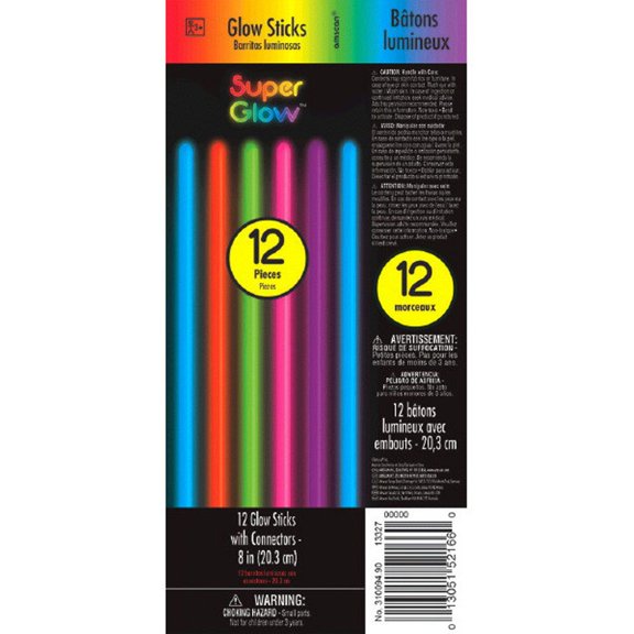 36 Glow Sticks Value Tube Multi Color 8 Inch