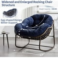thumbnail image 6 of Comfortable Outdoor Rattan Rocking Chair with Padded Cushion Ideal for Front Porch, Living Room, Patio or Garden Perfect for Relaxation and Leisure Time Enjoyment, 6 of 11