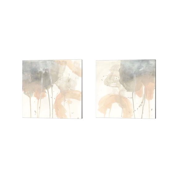 Great Art Now Blush Beacon by June Erica Vess 2 Piece Canvas Art Set Each 14"W x 14"H