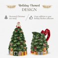 thumbnail image 3 of Spode Juego de crema y azúcar para árbol de Navidad | Juego de jarra para crema y azucarero con forma de árbol | Hecho de fina dolomita | Crema de 7.4 onzas Tarro de azúcar con tapa de 5.3 onzas, 3 of 5