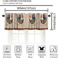 thumbnail image 6 of Watercolor Rooster Window Curtain Valance, Farm Animal Chicken Hen Vintage Country Cabin Window Treatment Valances for Farmhouse Home Bedroom Living Kitchen Café Décor 54x18inch, 6 of 6