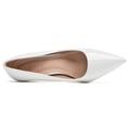 thumbnail image 6 of DADAWEN Women's Pumps Stiletto Heels Pointed Toe White Wedding Dressy Shoes 7 US, 6 of 6