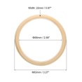 thumbnail image 2 of Unique Bargains Wooden Bangle Bracelet, 6 Pack 83mm - Log Retro Macrame Rings, Unfinished Smooth Wooden Rings for Crafts, 2 of 6