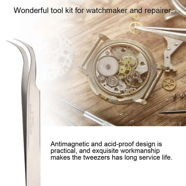 Stainless Steel Tweezers, Antimagnetic Watch Repairs Tweezers Watch Repair Tweezers High Hardness For Repair For Repairer For Watchmaker For Watch Repair