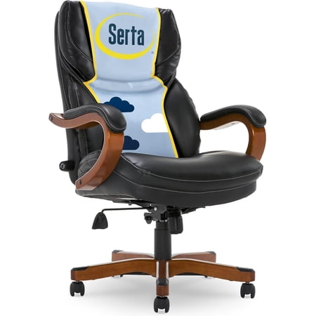 Bonded Leather Big & Tall Executive , Brainstorm Black, 46859