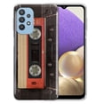 thumbnail image 1 of WIRESTER Transparent Soft Gel TPU Clear Case Slim Protective Cover for Samsung Galaxy A33 5G 6.4" 2022, Red Vintage Cassette Tape, 1 of 3