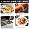 thumbnail image 3 of Non-Stick 25-Hole Electric Mini Pancake Maker, 11"×6.7"×11" Portable Griddle with Timer, Multifunction Baking Machine for Home Use, 3 of 8