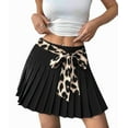 thumbnail image 3 of Pleated Skirts for Women High Waisted Tennis Skirt Athletic Skorts with Pockets Shorts Workout Golf Skort Leopard Pattern XL, 3 of 8