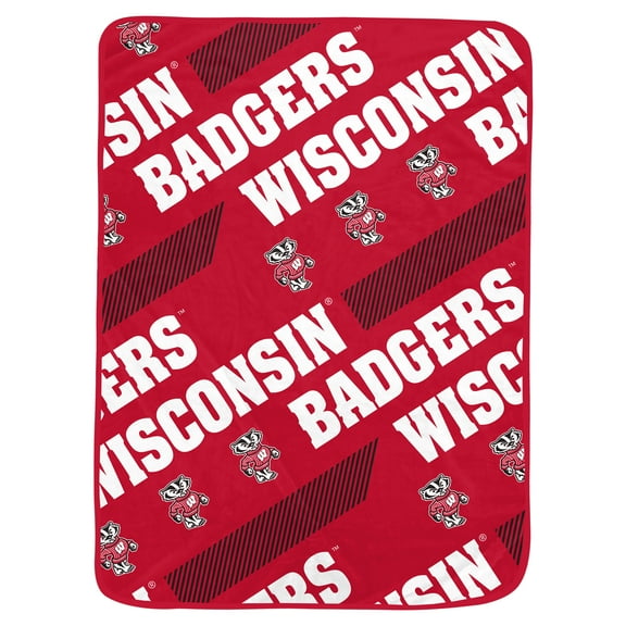 Pegasus Wisconsin Badgers 50- x 70- Slanted Half Wordmark Blanket