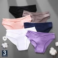 thumbnail image 2 of FINETOO 3 unids/set S-XL bragas de algodón Sexy para mujer, lencería con tiras cruzadas, ropa interior para chica, 6 colores sólidos, Tangas para mujer Tan Jianjun unisex, 2 of 2