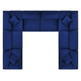 thumbnail image 3 of Modway Commix Down Filled Overstuffed Performance Velvet 8-Piece Sectional Sofa in Navy, 3 of 10