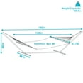 thumbnail image 4 of Sunnydaze 2-Person Soft-Spun Polyester Spreader Bar Hammock with Stand, 400 lb Capacity - Red, 4 of 8