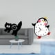 thumbnail image 2 of Reloj de pared,Reloj de pared decorativo para baño o dormitorio,Reloj de pared,Reloj de pared silencioso,sin tictac,decorativo,Reloj de pared silencioso Little Penguin,reloj de madera, 2 of 8