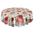 thumbnail image 5 of Round Tablecloth Spring Summer 60x60 Inch Round flower Table Cover for Party Dinner Picnic, 5 of 5