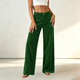 thumbnail image 4 of ClodeEU Women's High Waist Wide Leg Corduroy Pants, Solid Color Loose Trousers with Patch Pockets ,Women's S-XXL, 4 of 7